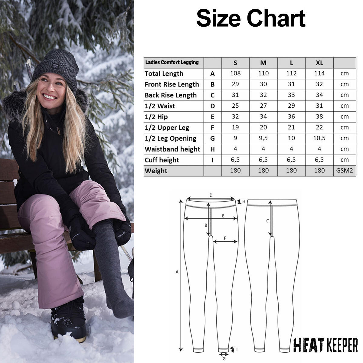 Heatkeeper legging thermique Femme Comfort Anthracite Melange 5/5