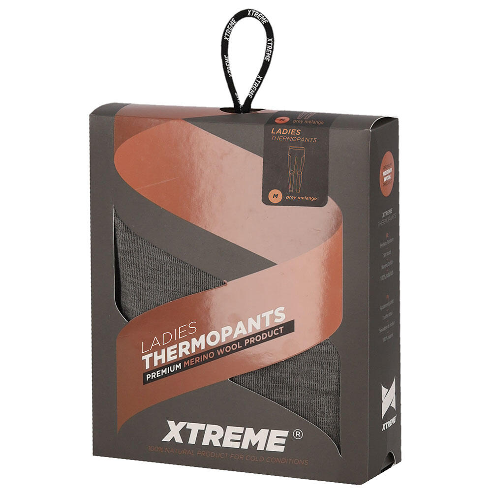 Xtreme Legging Thermique Femme Laine Mérinos Gris Mélange 6/6