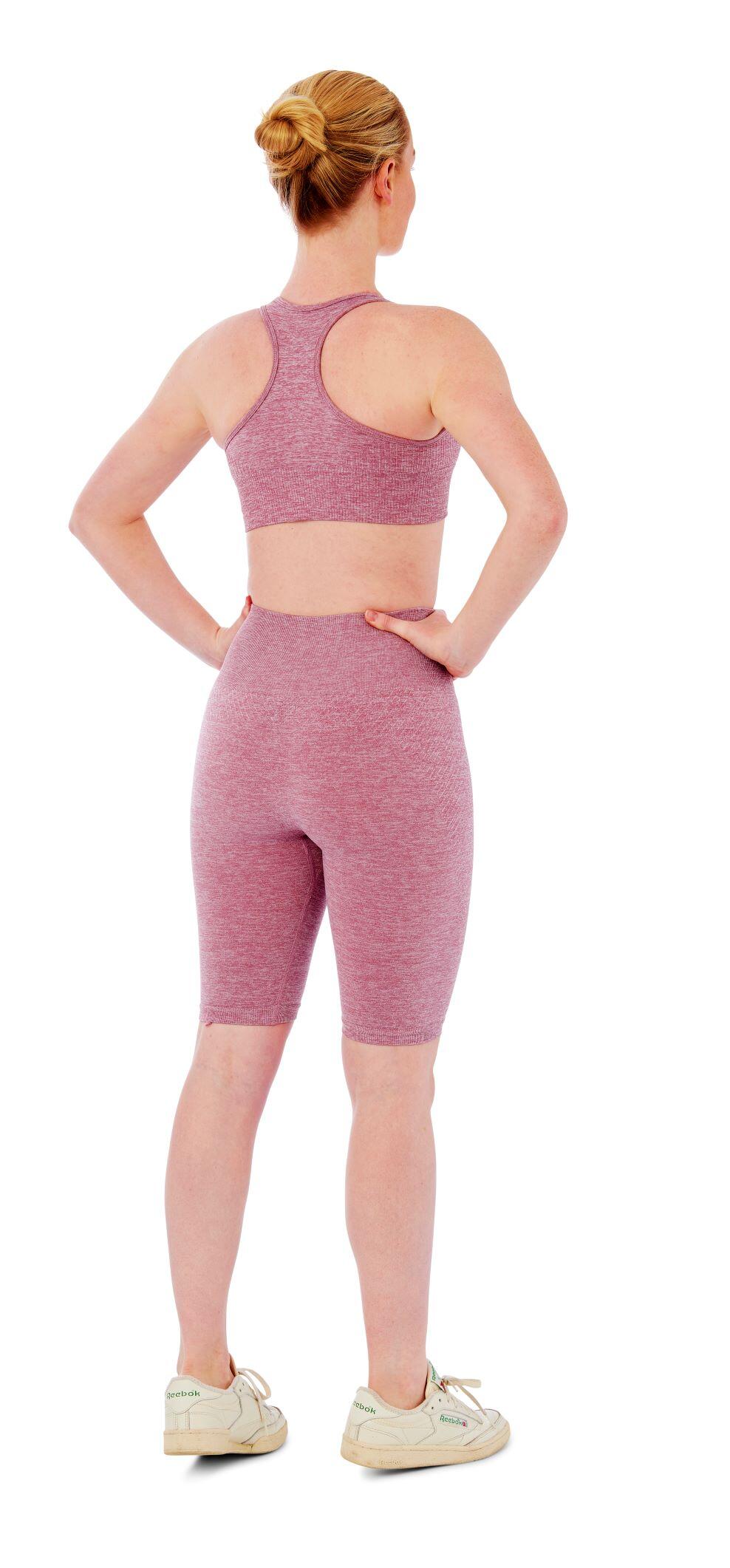 Xtreme Sportswear Dames Sportset - Korte Sportlegging + Sporttop - Roze 2/4