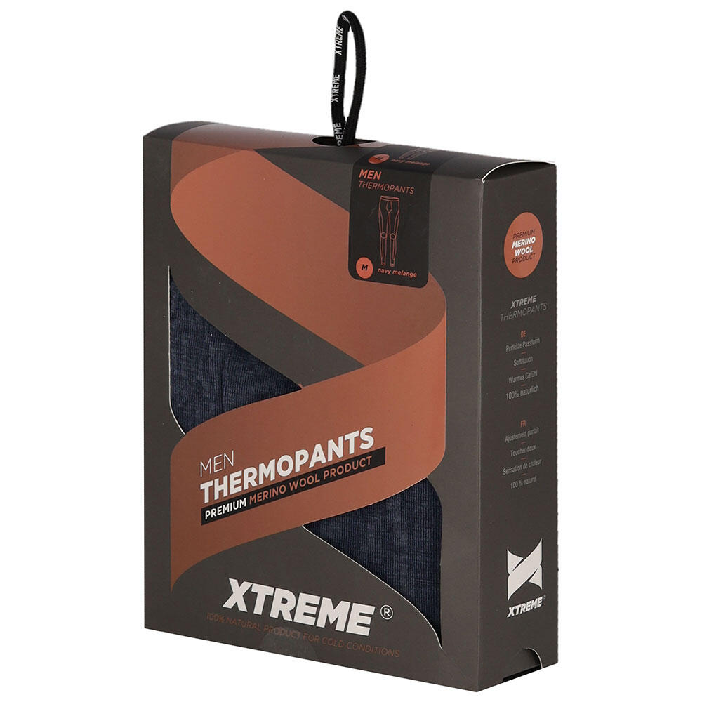 Xtreme Thermo-Leggings Herren - Merinowolle Funktionshose - Navy Melange 6/6