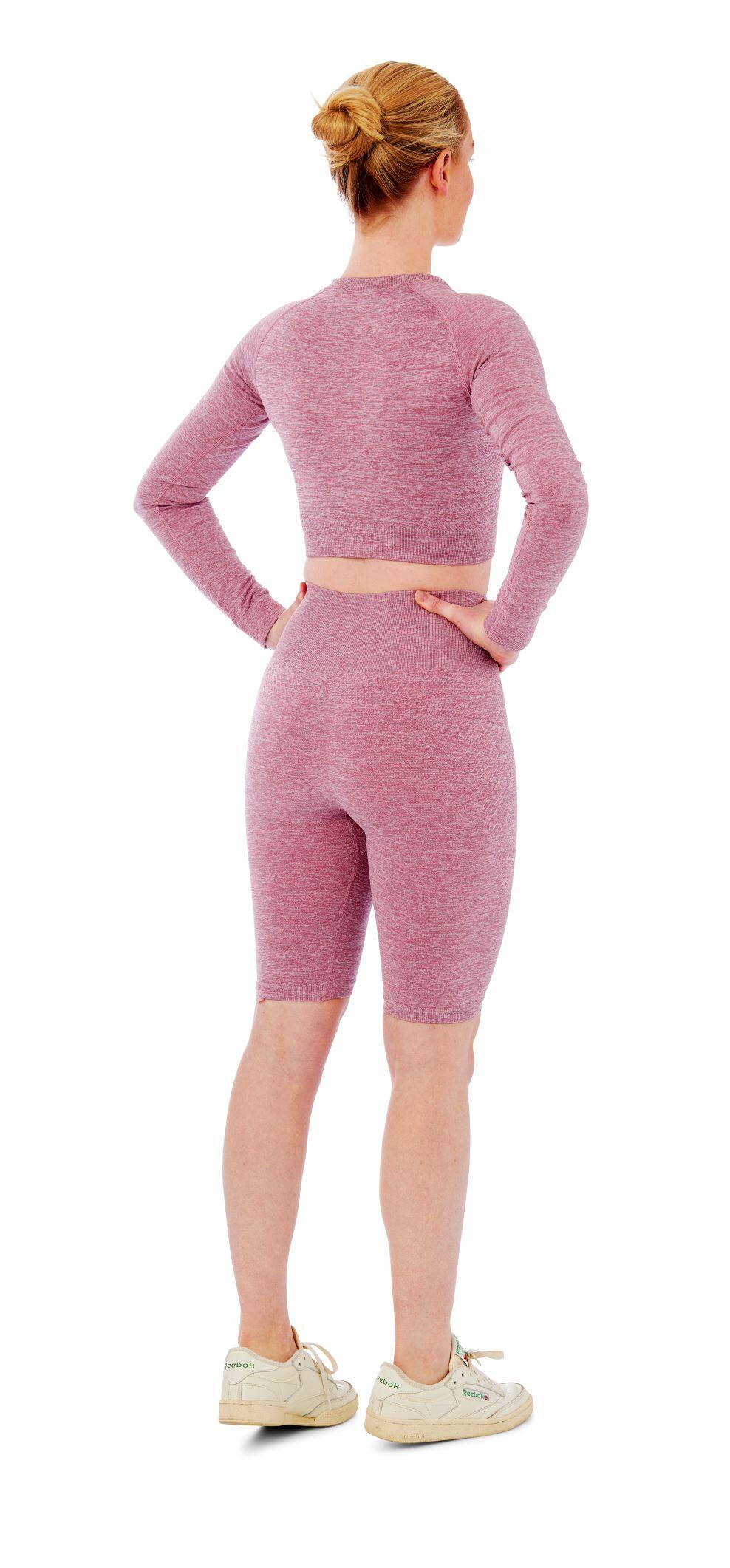 Xtreme Sportswear Dames Sportset - Korte Sportlegging + Sport Croptop - Roze 2/4