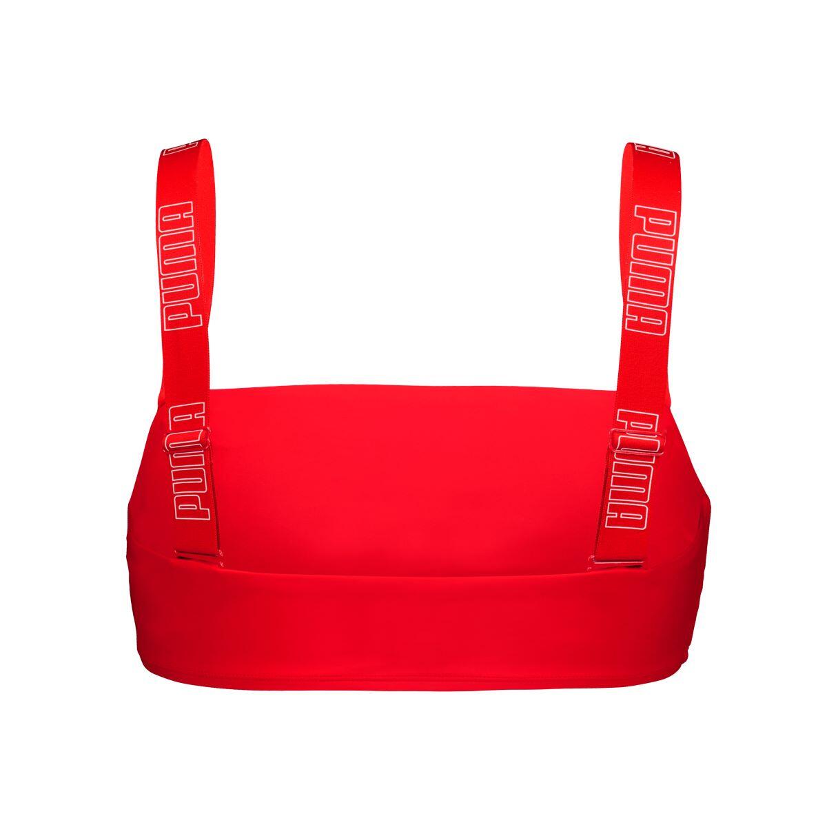 Top de bikini bandeau para mujer Rojo 6/6