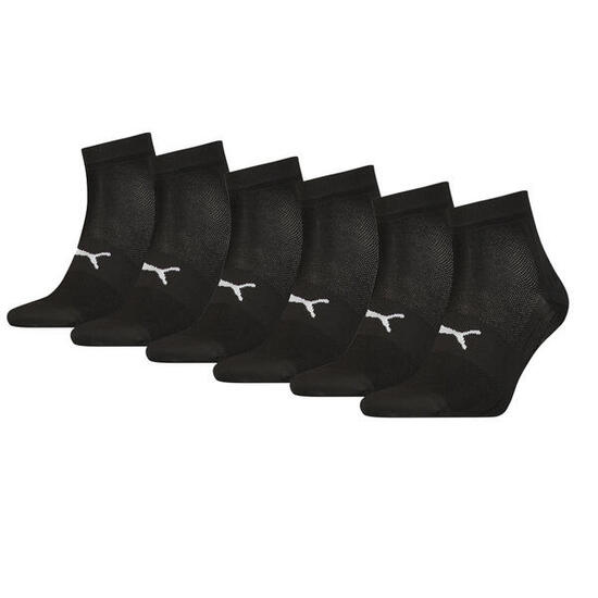 Chaussettes basses unisexes légères Noir PUMA (lot de 6 paires)
