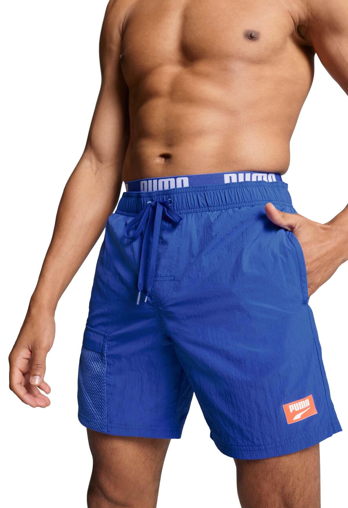 Bermudas Puma Swim Men Utility Mid Shorts 1p Chil, Azul, Hombre 3/7