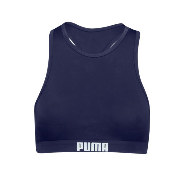 Puma - Haut À Dos Nageur Pour Femmes Puma Swim Marine - Brassière De Bain - Bleu - 36 Xs - Decathlon