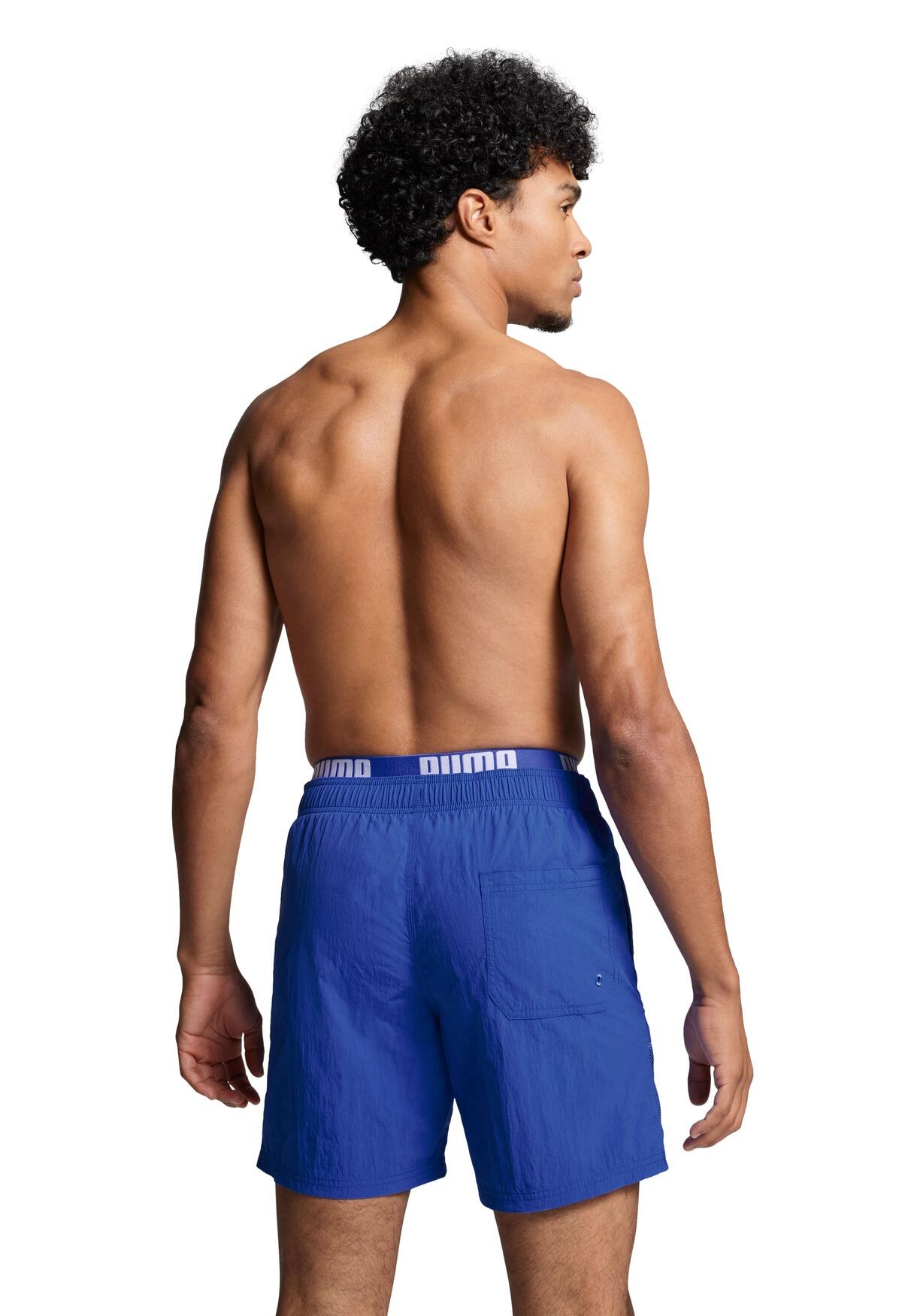 Bermudas Puma Swim Men Utility Mid Shorts 1p Chil, Azul, Hombre 2/7