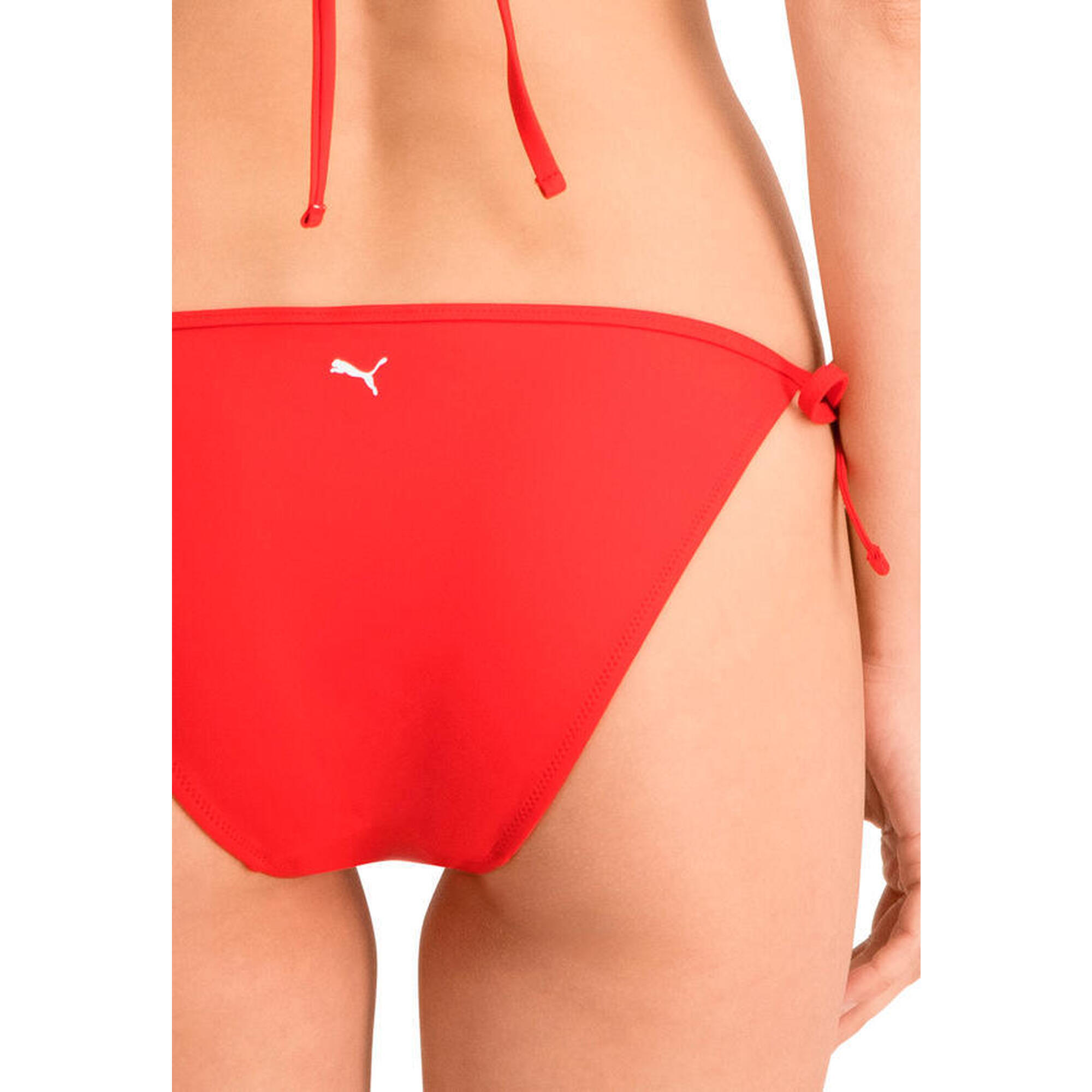 Slipi de baie femei Puma Swim Side Tie, Rosu