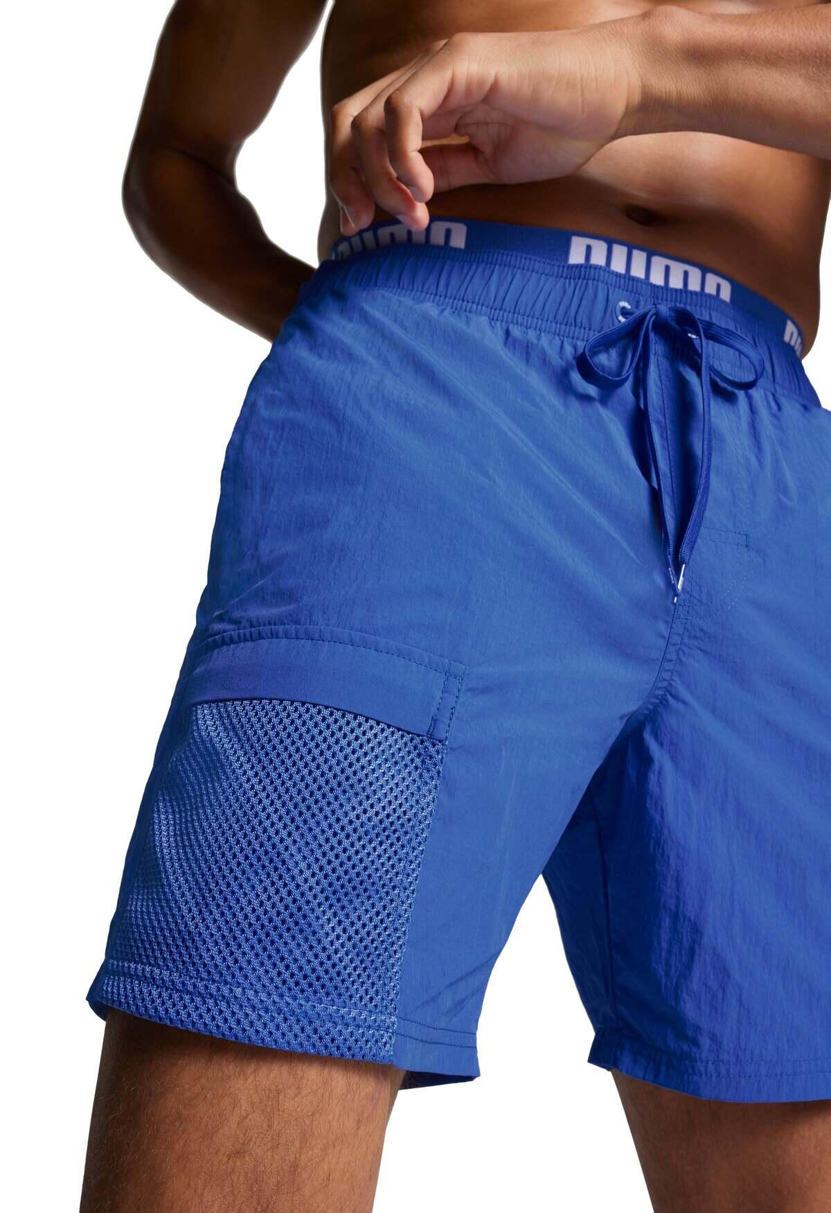 Bermudas Puma Swim Men Utility Mid Shorts 1p Chil, Azul, Hombre 4/7