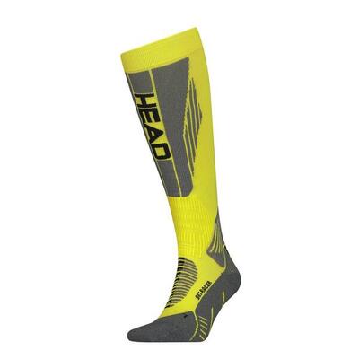 Head skisokken unisex racer kneehigh 1-pack neon yellow