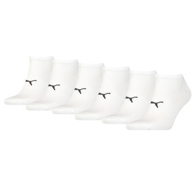 Puma sport sneakersokken light 6-pack wit