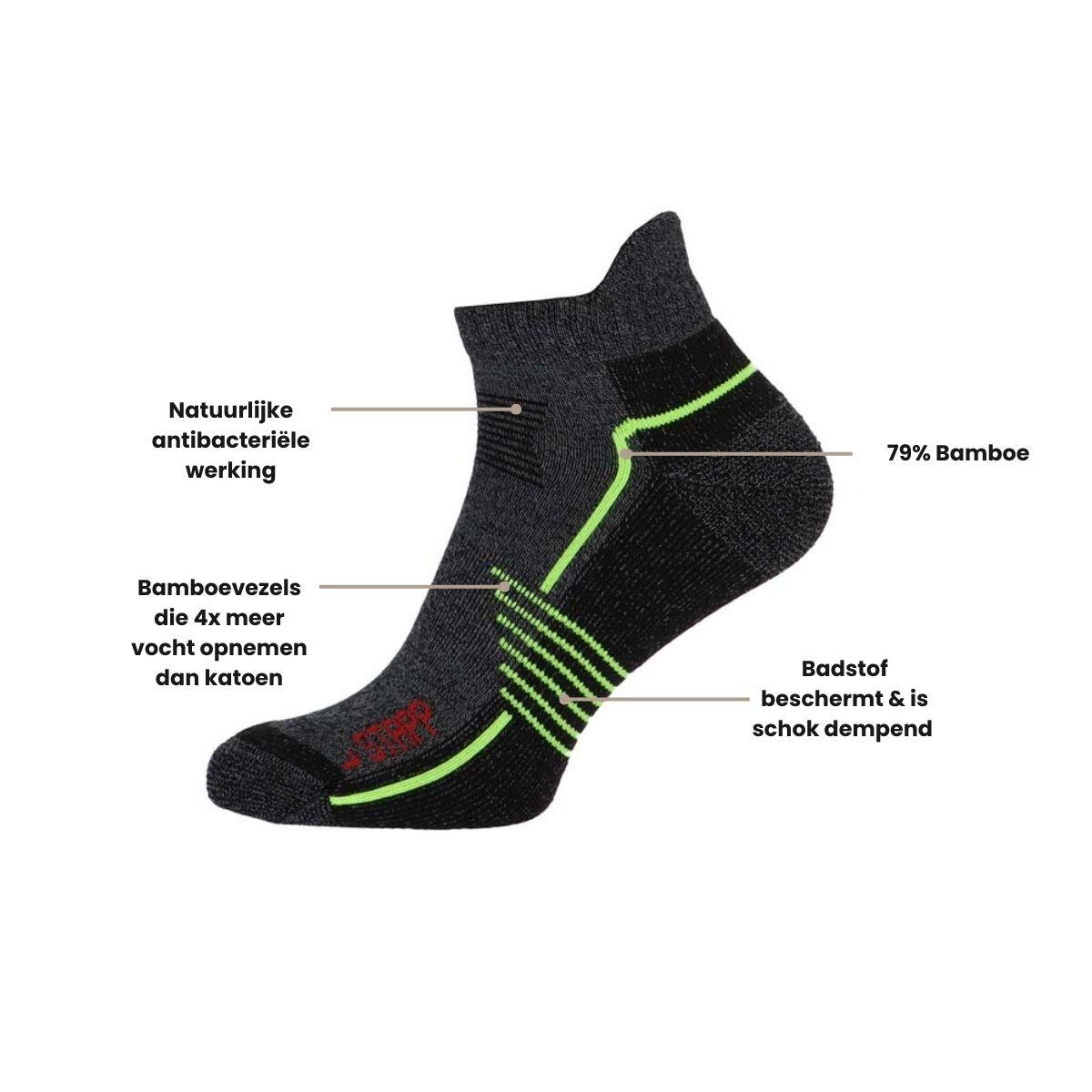 Wandersocken - Sneaker - Active Outdoor Bambus - Dunkelgrau 7/7