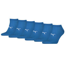Socquettes de sport unisexes légères Bleu PUMA (lot de 6 paires)