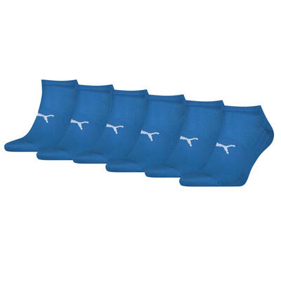 Puma sport sneakersokken light 6-pack blauw