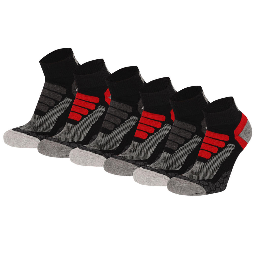 Xtreme Sockswear   - Xtreme Chaussettes De Marche Basses 6 Paires Multi Black - Chaussettes - Noir - 42/45 - Decathlon