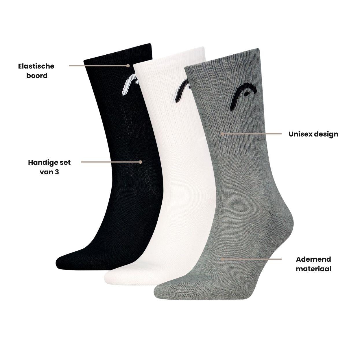 Sportsocken Training 12 Paar Grau / Weiß / Schwarz 4/4