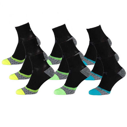 Xtreme Chaussettes de course mi-hauteur 9 paires Multicolore Blanc