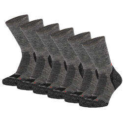 Chaussettes de randonnée Xtreme laine mérinos 6 paires Multi Anthracite