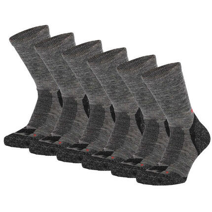 Chaussettes de randonnée Xtreme laine mérinos 6 paires Multi Anthracite