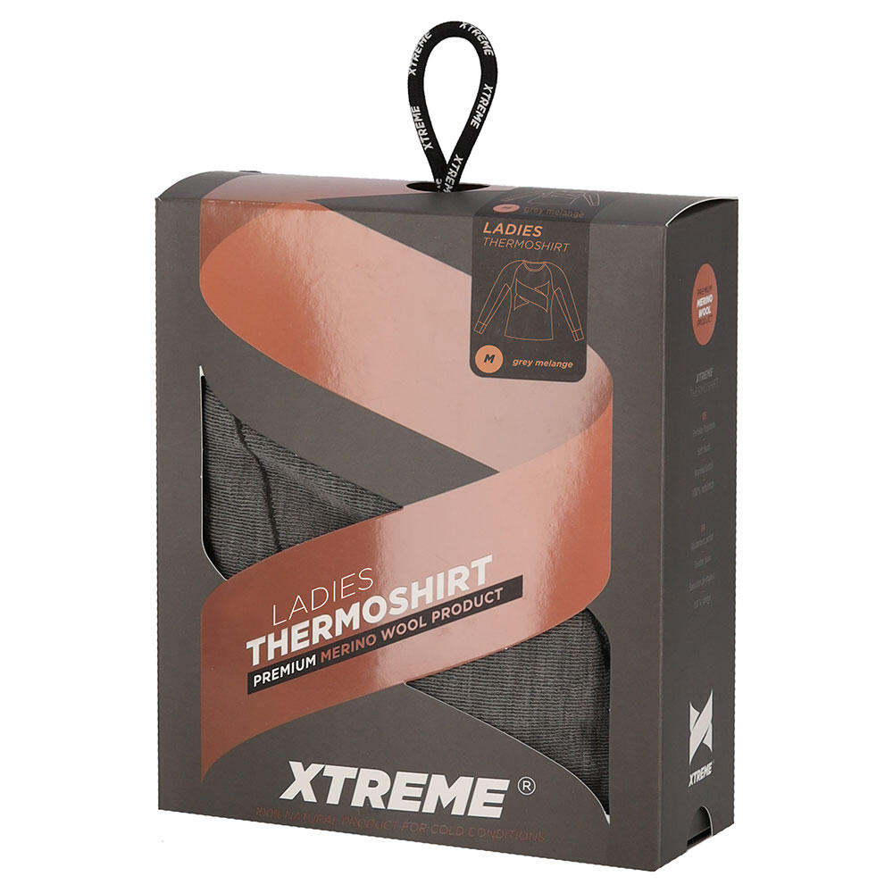 Xtreme Thermoshirt Dames Merino Wol Grey Melange 6/6