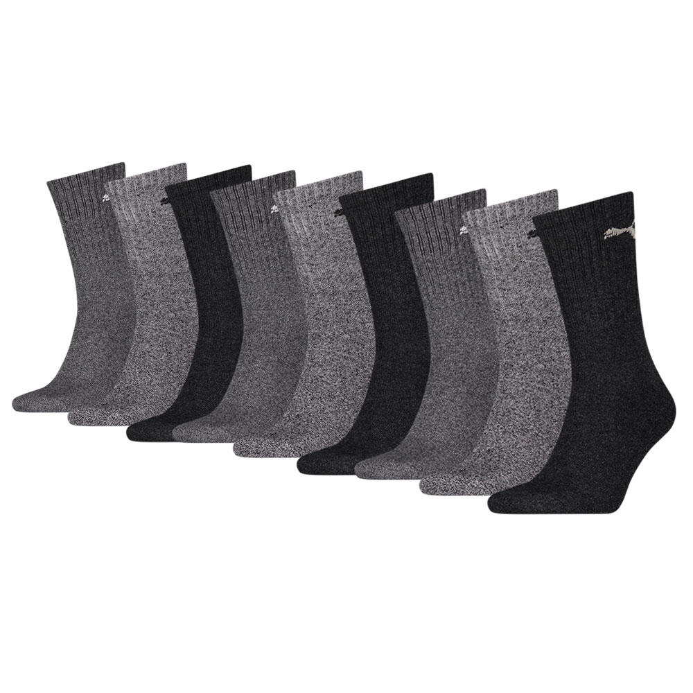 Puma - Chaussettes Courtes Unisexes Puma Anthracite/gris (lot De 9 Paires) - Chaussettes - Gris - 35/38 - Decathlon