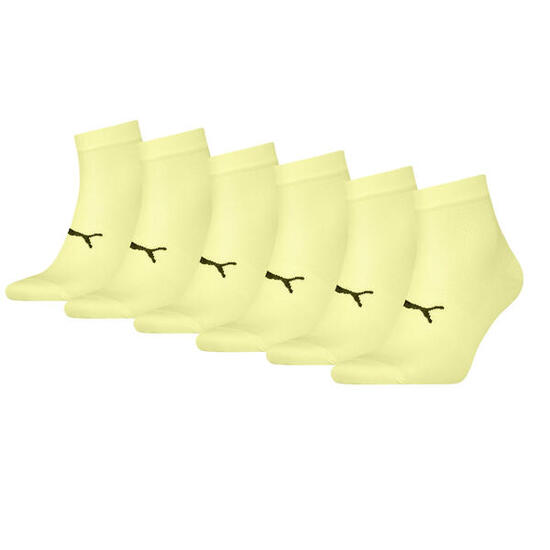 Chaussettes basses unisexes légères Jaune PUMA (lot de 6 paires)