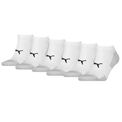 PUMA Sport gepolsterte Sneaker-Socken 6er-Pack Weiß