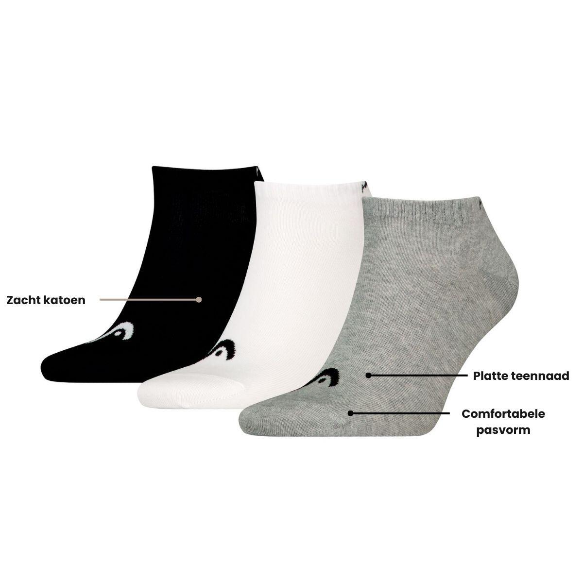 Sneakersocken Training 12 Paar Grau / Weiß / Schwarz 4/4