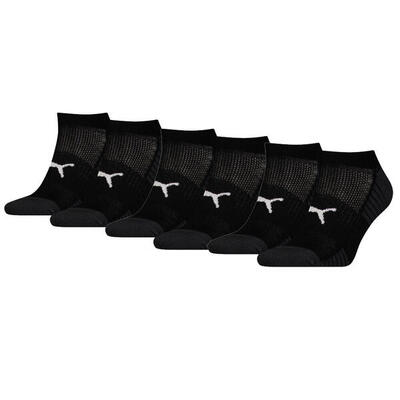 PUMA Sport gepolsterte Sneaker-Socken 6er-Pack Schwarz