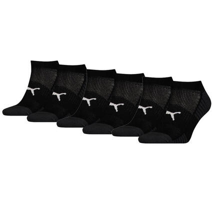 PUMA Sport gepolsterte Sneaker-Socken 6er-Pack Schwarz