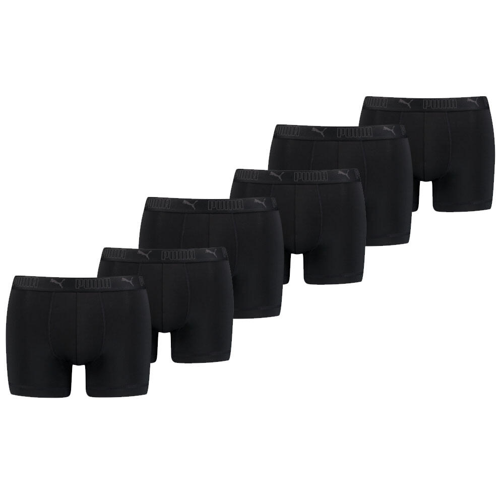 PUMA PUMA Sport Mikrofaser-Herren-Boxershorts 6er-Pack Schwarz