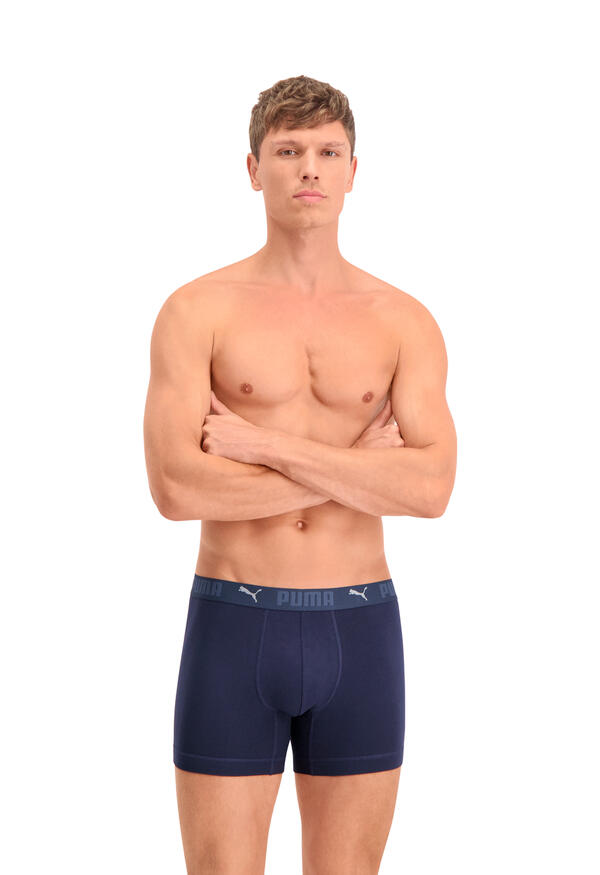 Puma Sportowe bokserki bawełniane, 6 szt. Niebieskie 2/7