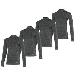 Heatkeeper Sous-vêtements de ski thermiques Femme Premium Noir - Lot de 4