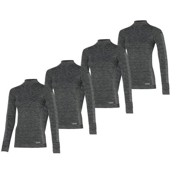 Heatkeeper Sous-vêtements de ski thermiques Femme Premium Noir - Lot de 4