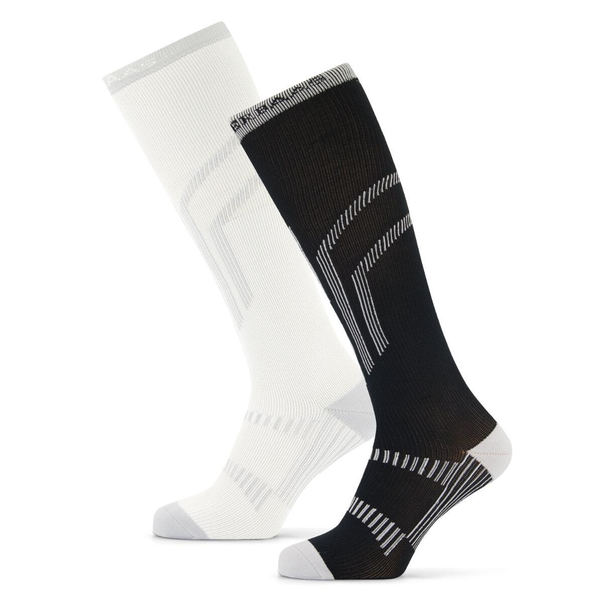 Poederbaas Skisokken Giftbox 2-pack Black/White 2/4