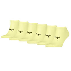 Socquettes de sport unisexes légères Jaune PUMA (lot de 6 paires)