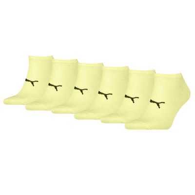 Puma sport sneakersokken light 6-pack geel
