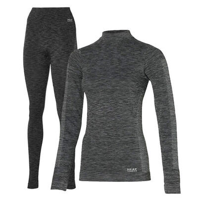 Heat keeper thermoset dames premium - thermoshirt + thermo legging - zwart