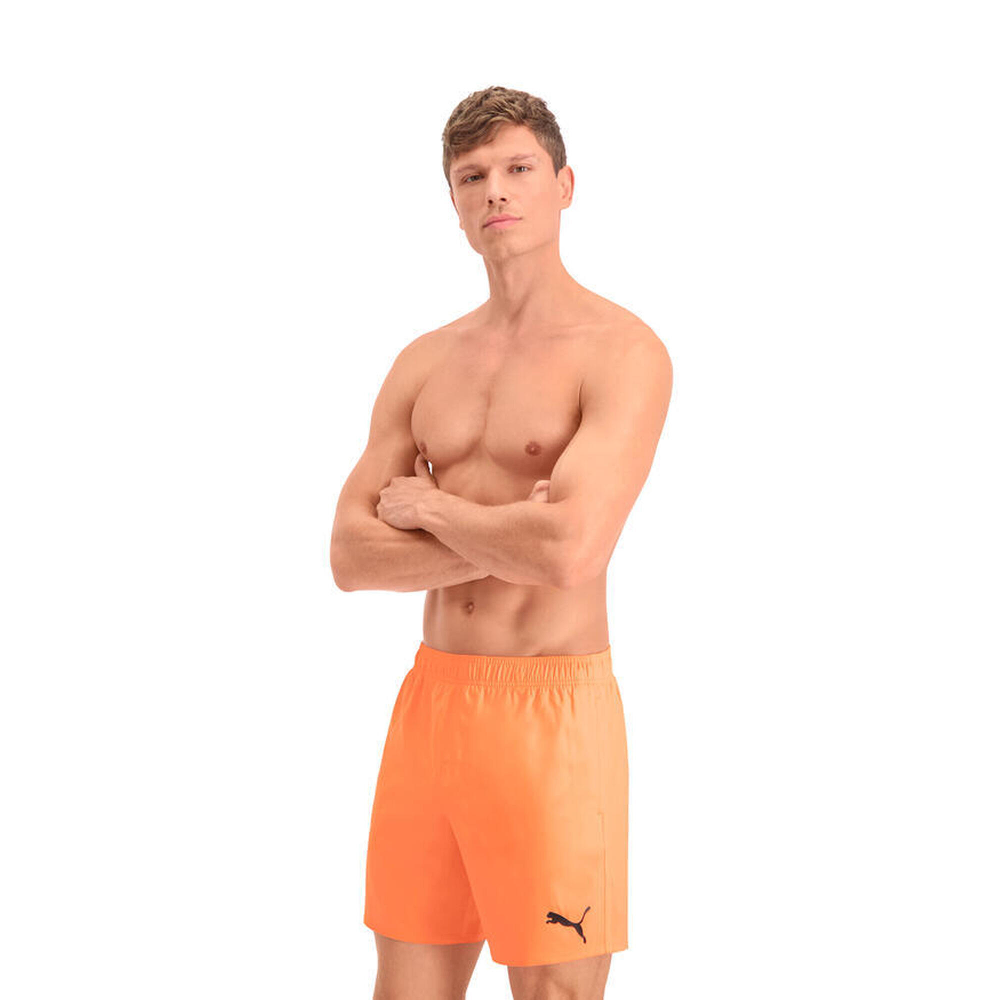 Puma - Short Semi-long Pour Homme Puma Swim Birhgt Orange - Short De Bain - Orange - 40 M - Decathlon