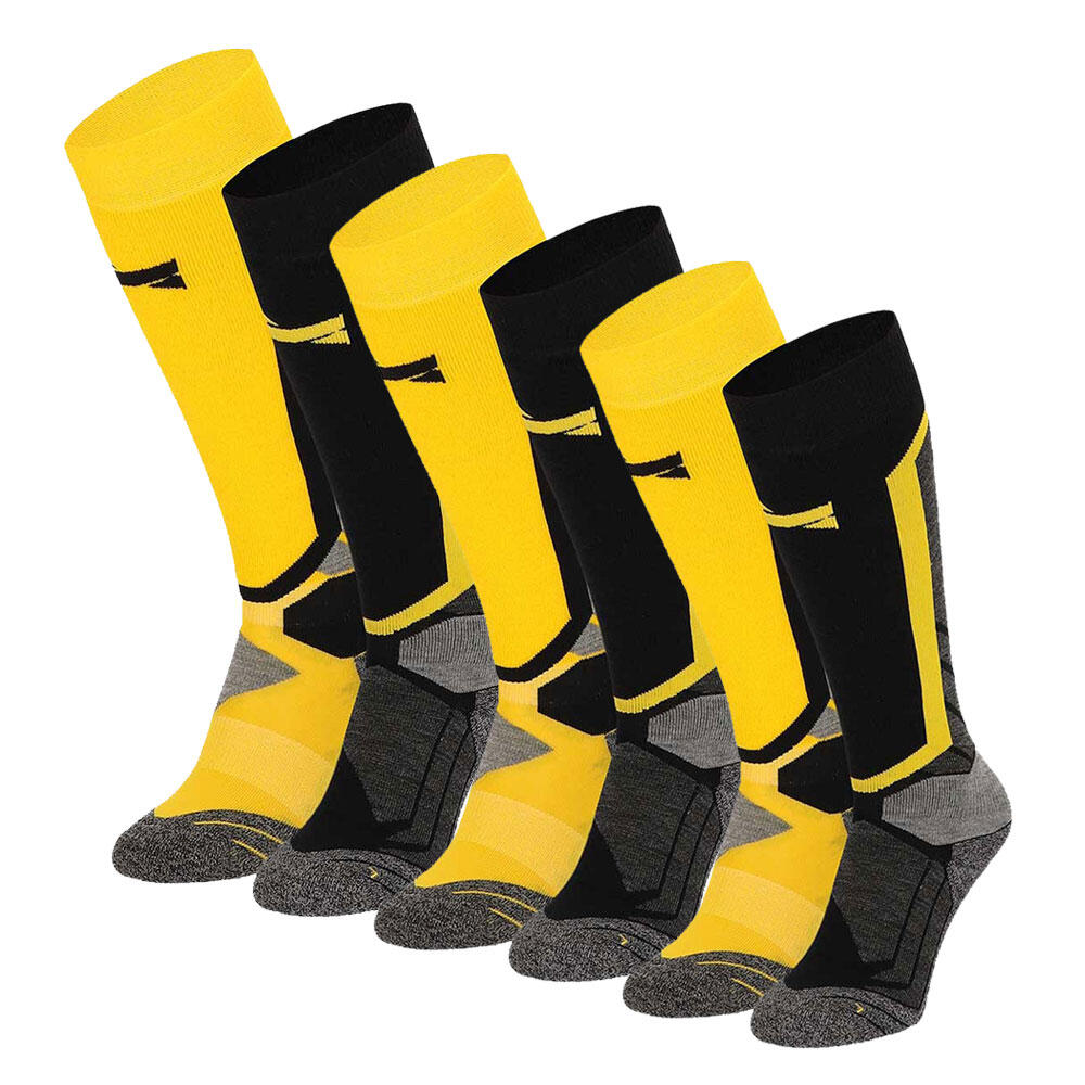 Xtreme Snowboard Chaussettes 6 paires Multi Jaune 1/6