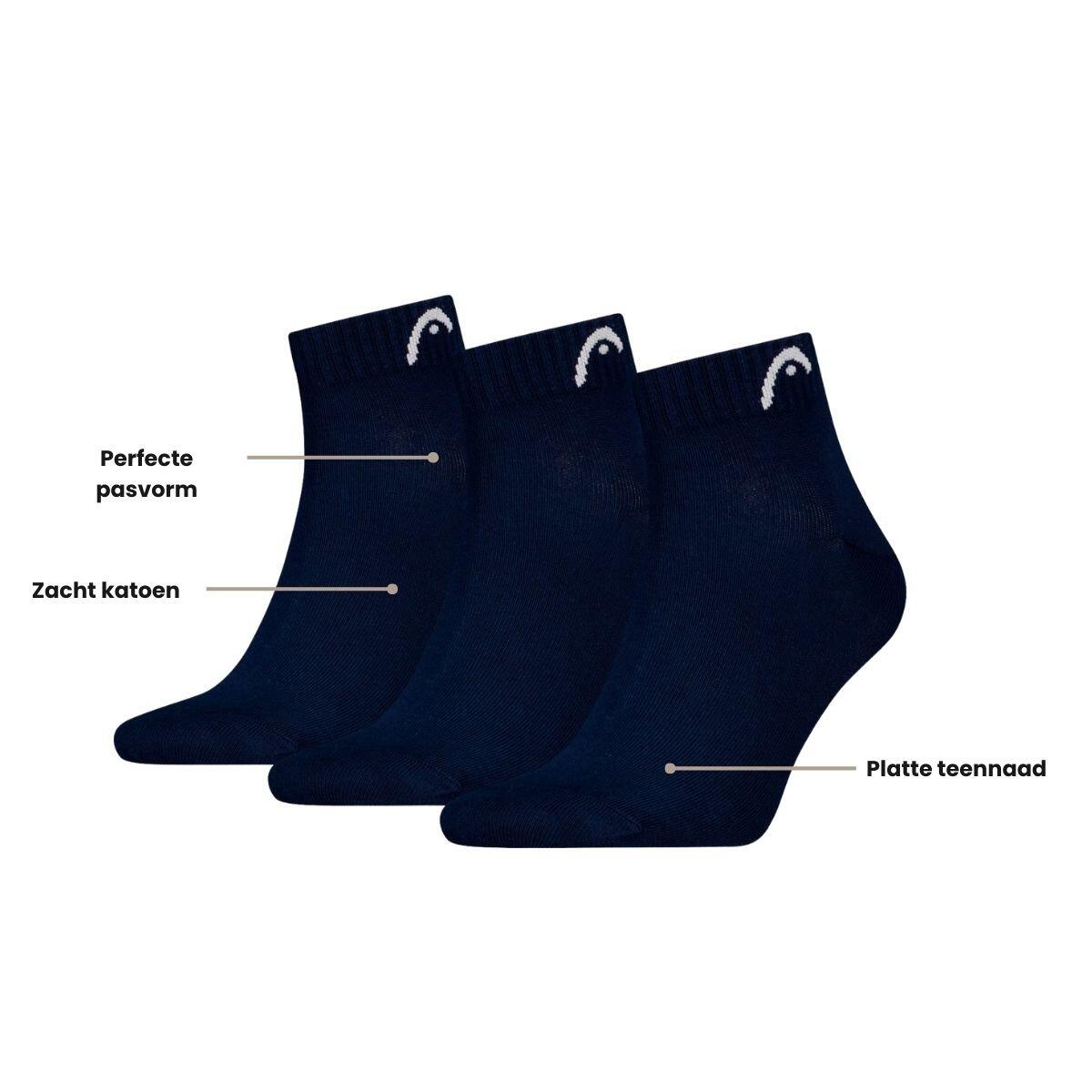 Viertelsocken, 12 Paar, Marineblau 4/4