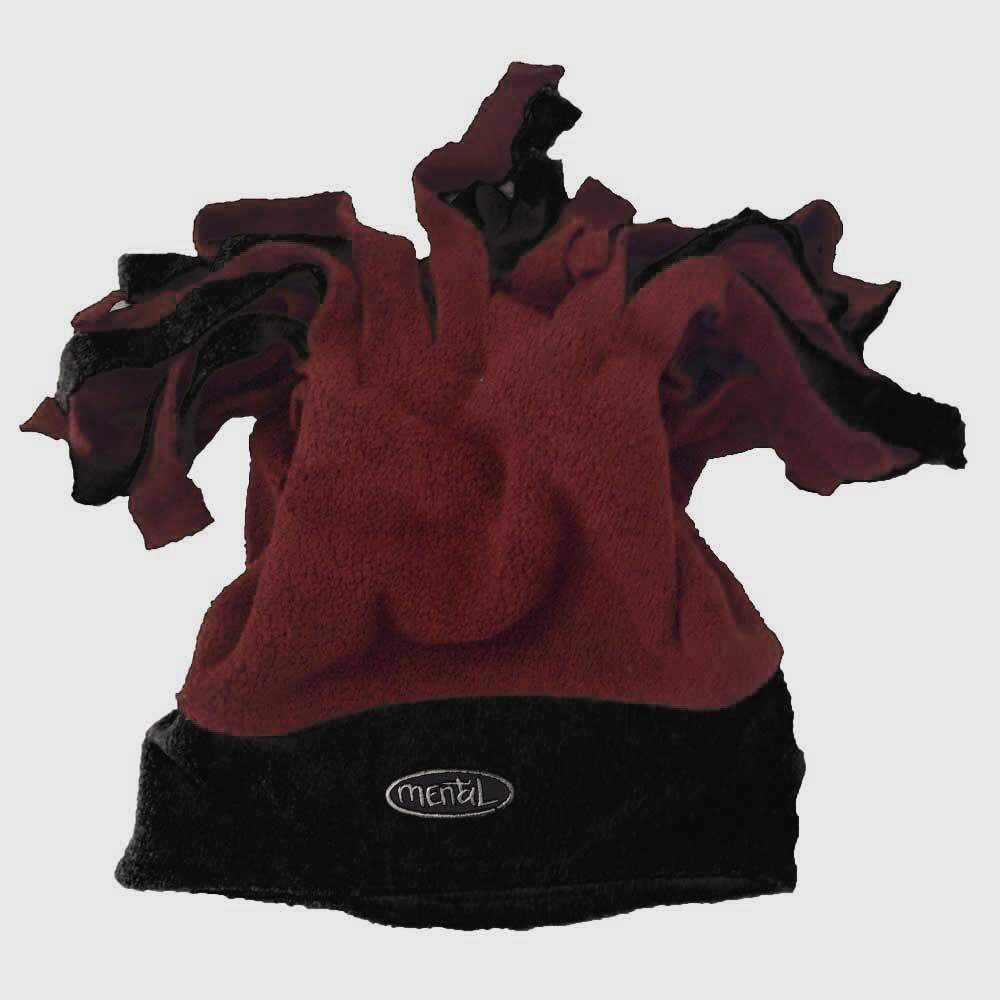 Hippie Chic Funky Fleece Winter Hat - Youth-Navy Blue/Mauve