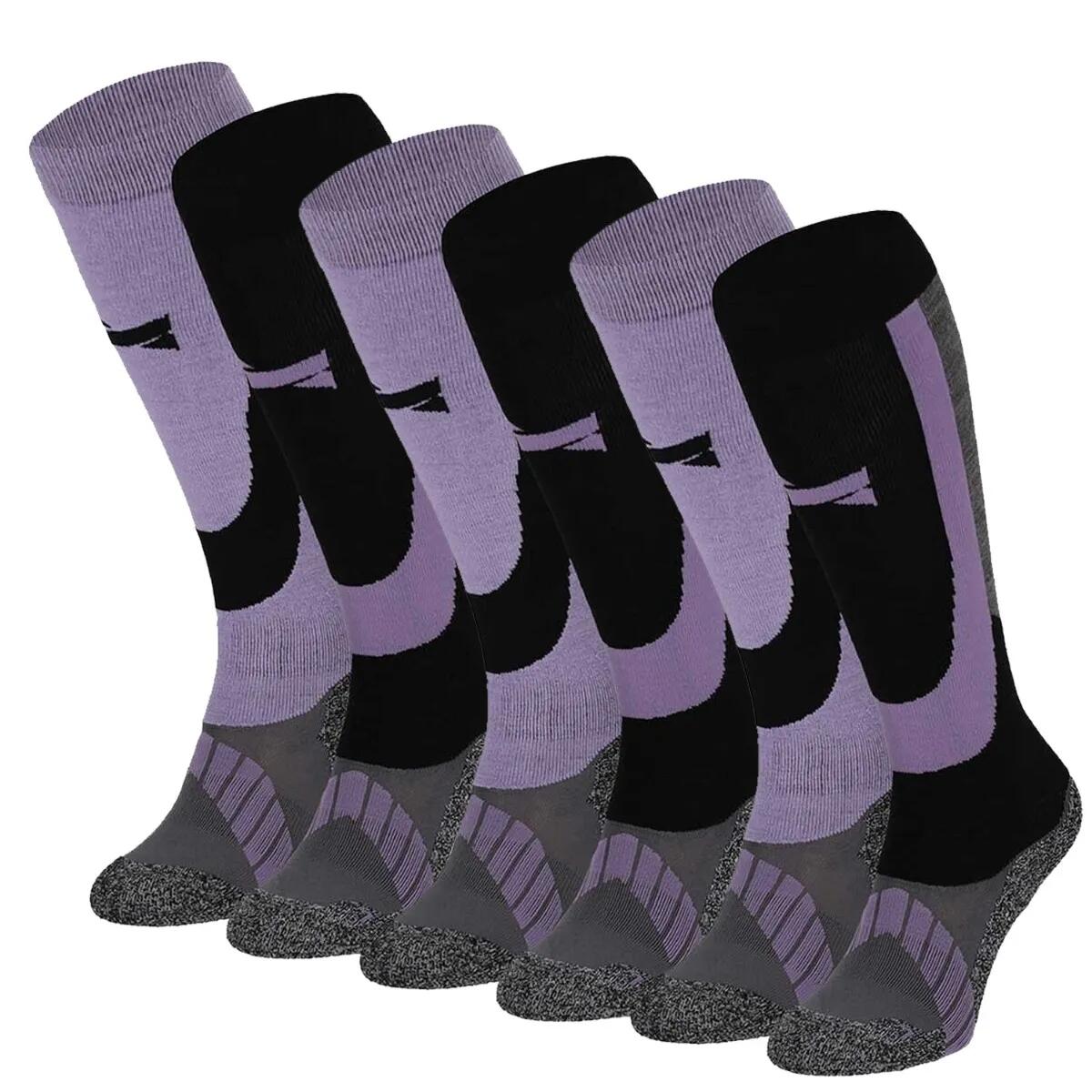 XTREME SOCKSWEAR   Skisocken / Snowboardsocken 6er-pack Damen - Merinowolle - Rosa
