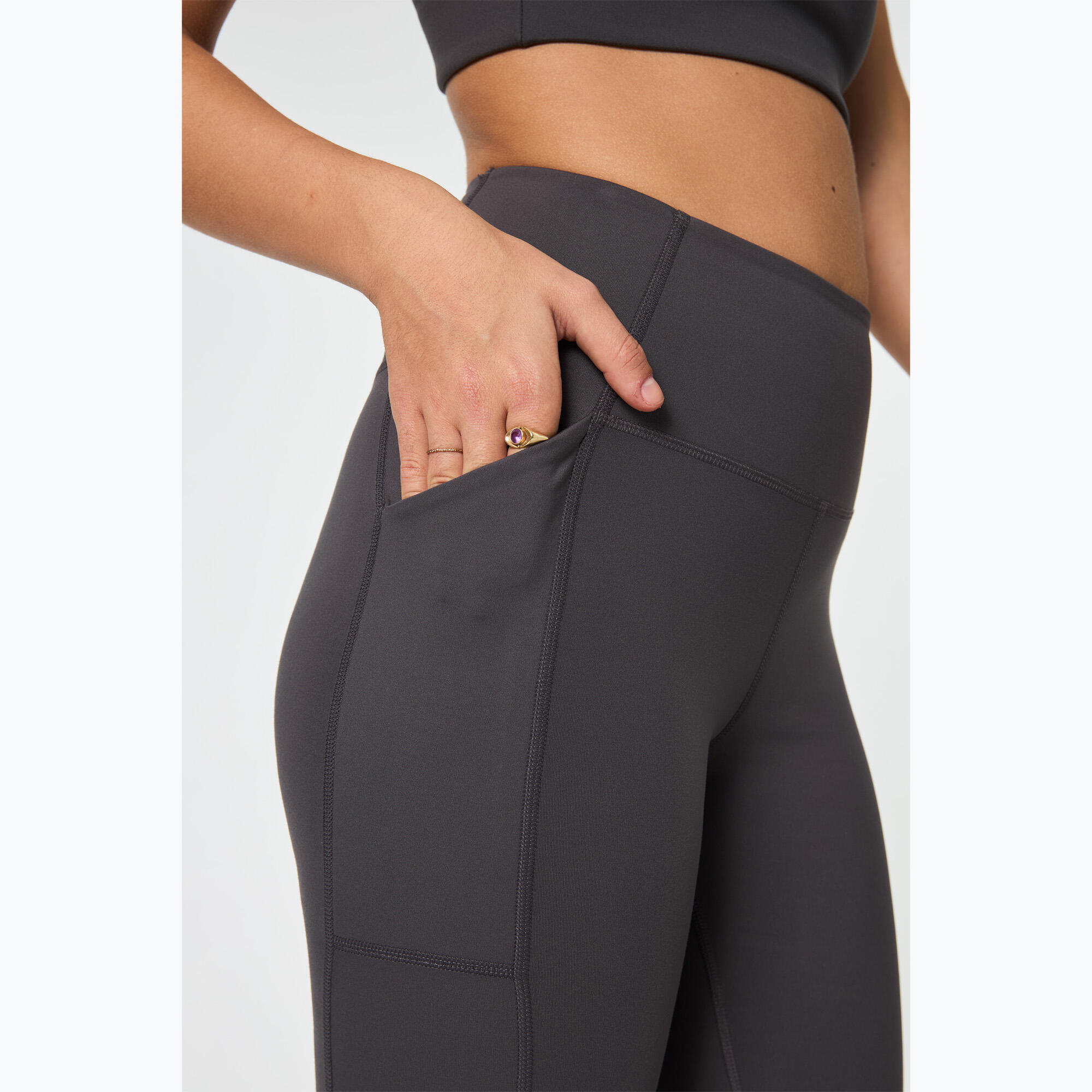 Legginsy wysoka talia 7/8 z kieszenią dla kobiet Girlfriend Collective 5/5