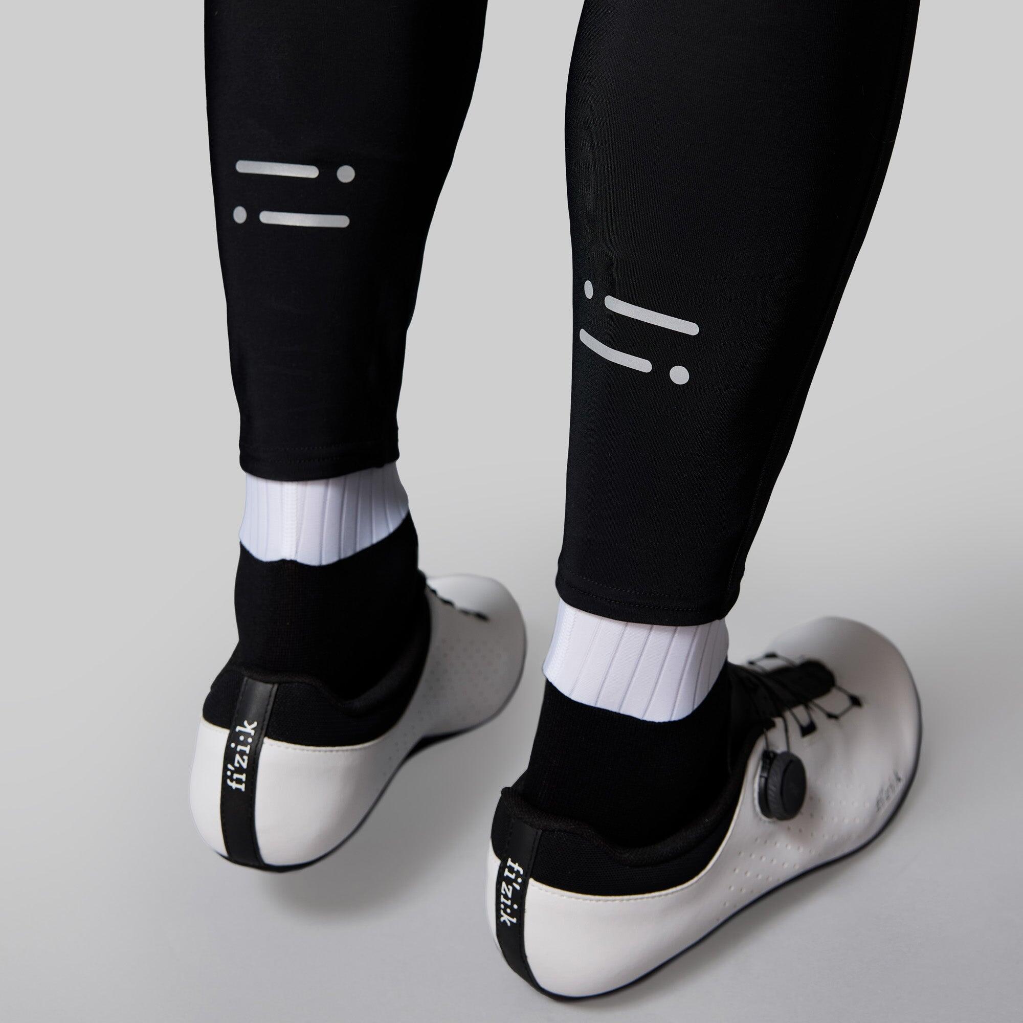 BALEAF fietsbroek voor dames, winter, waterdicht, thermisch, fleece, gevoerd, winddicht, fietsbroek lang, 4D gewatteerd met tas, zwart, M
