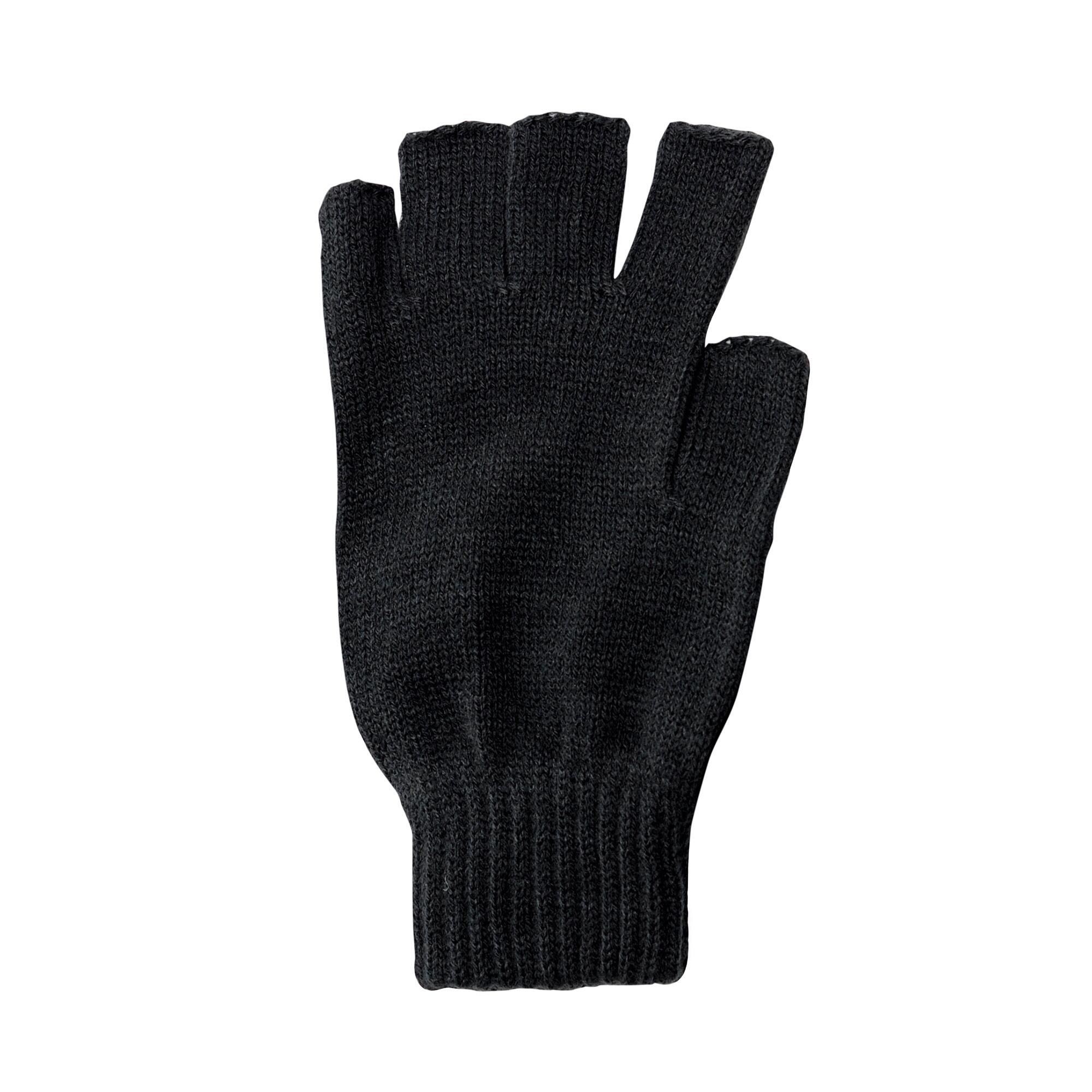 Unisex Fingerless Mitts / Gloves (Navy) 1/4