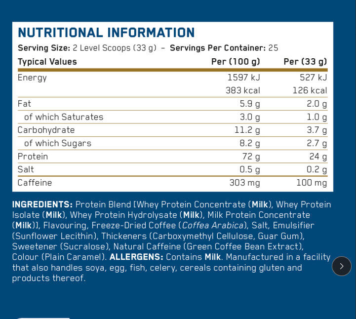 Whey concentrée - Critical Whey - Cappuccino Frappé 3/3