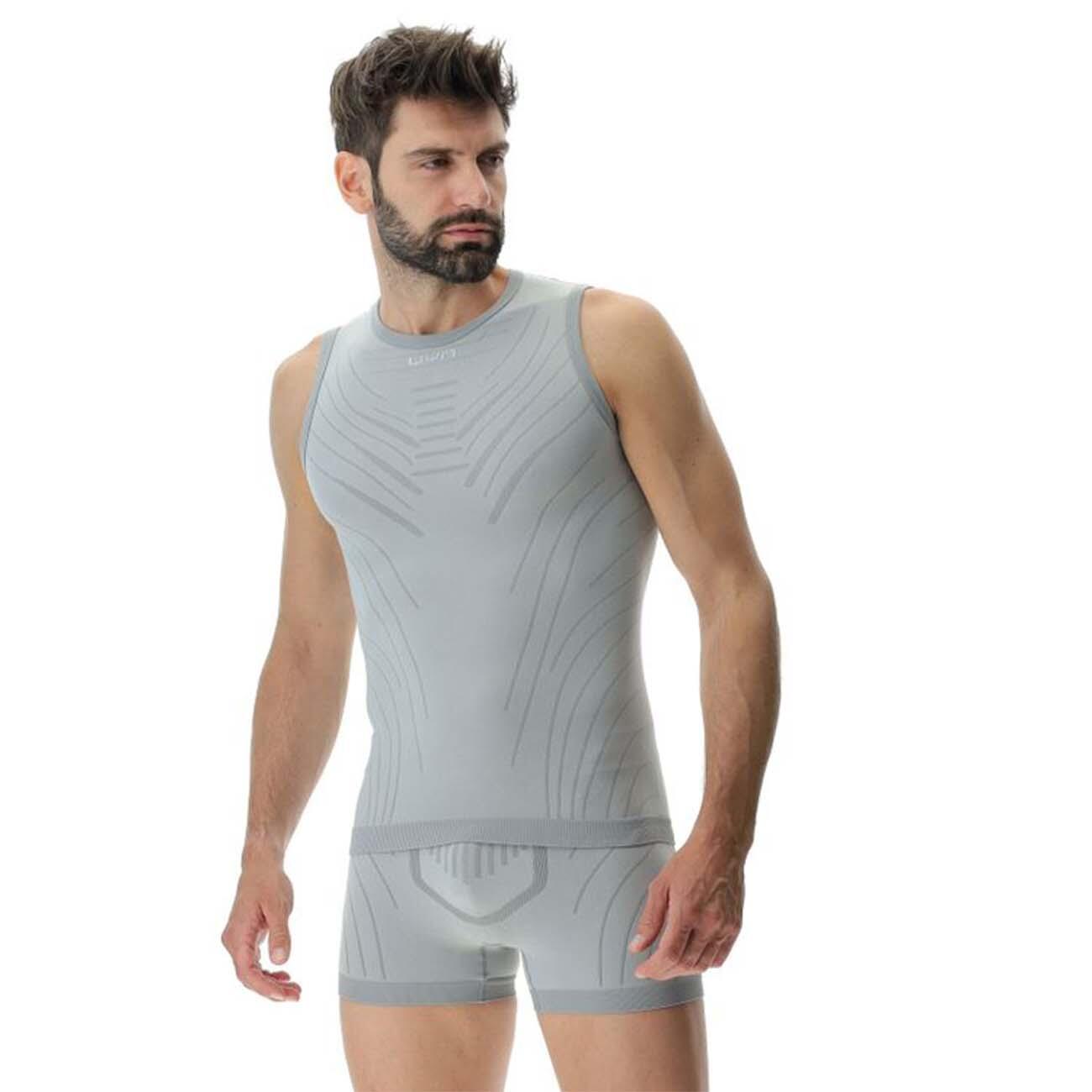 Uyn - Motyon 2.0 Sous-vêtement Tee-shirt Sans Manches Homme - Sous Vêtement Haut - Gris - 44 L - Decathlon