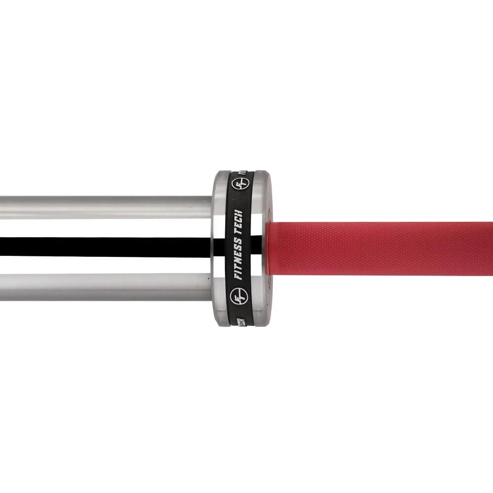 Barre Olympique Musculation Fitness Tech 200cm x 50mm 4 Roulements Rose 5/8