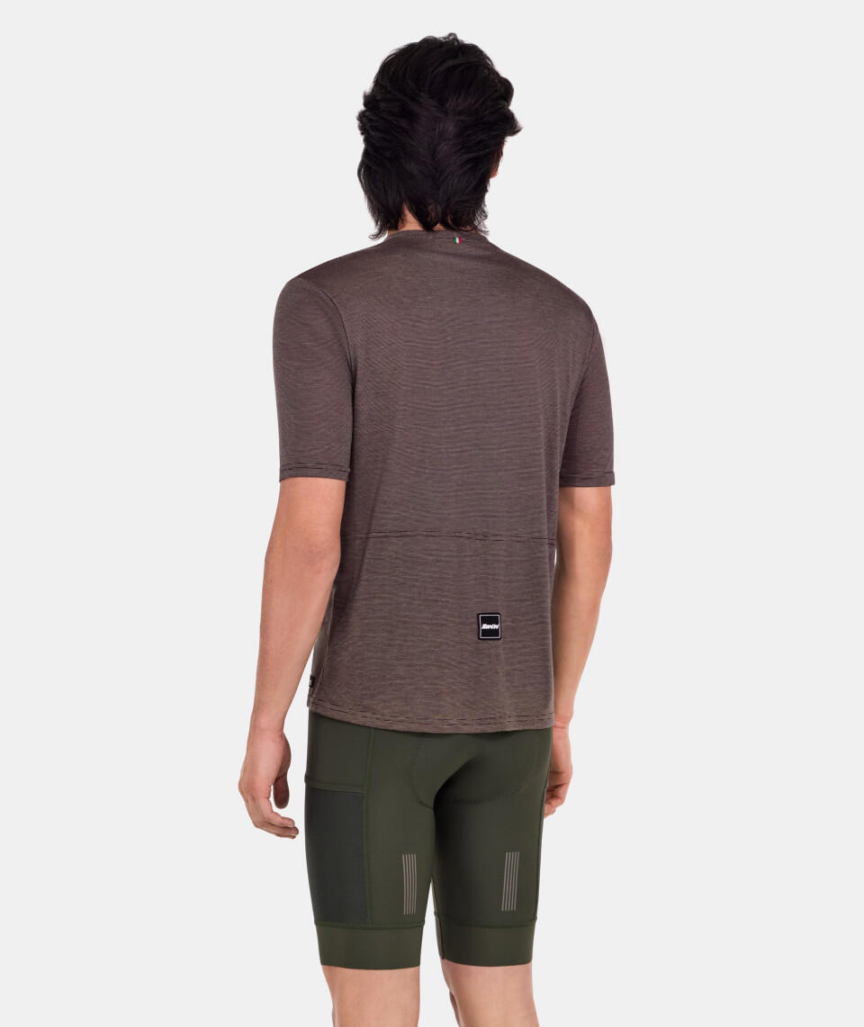 Delta Line - Tech T-shirt - Chocolade - Wielersport 3/4