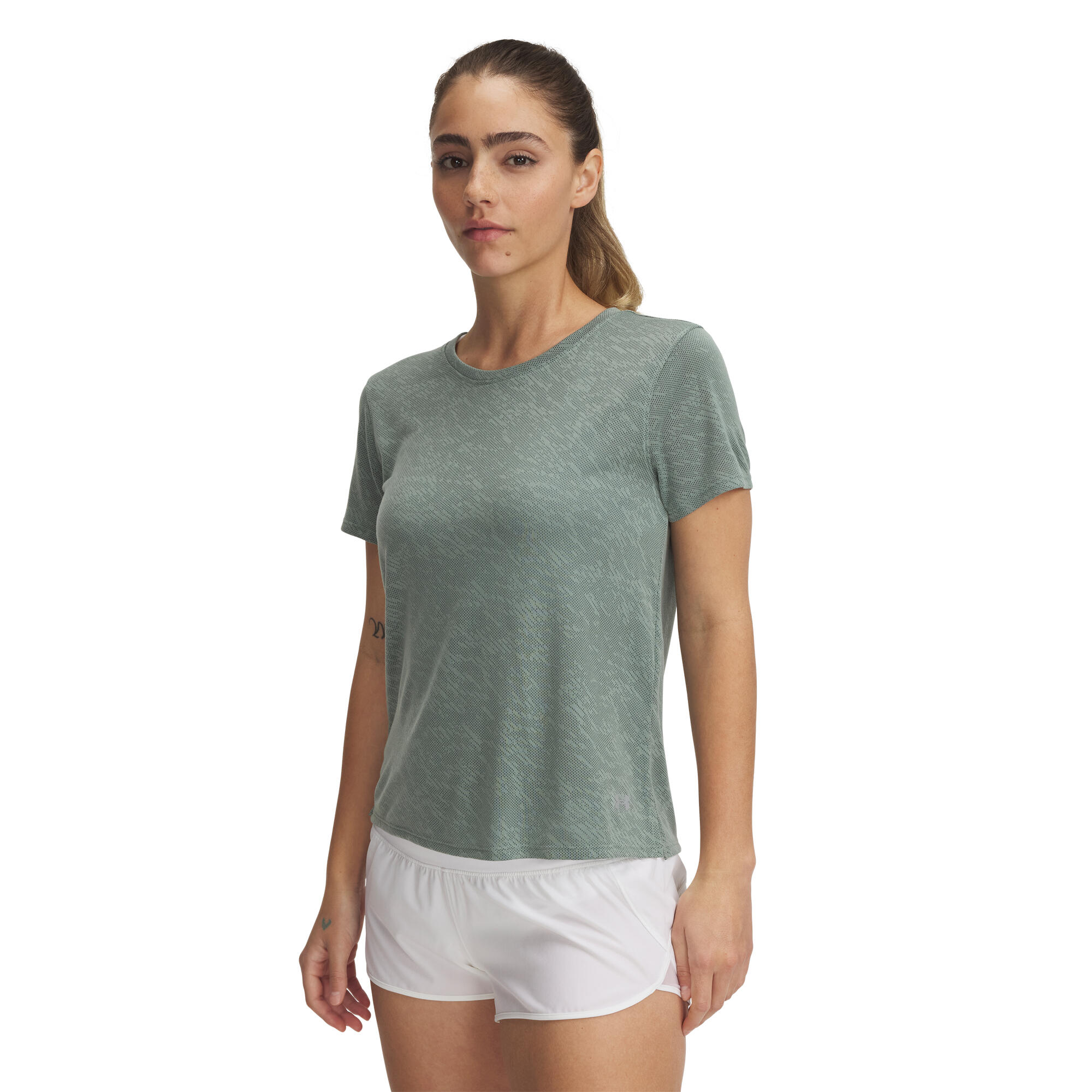 Under Armour - Haut D'Entraînement Femme Under Armour Launch Camo - T-shirt Manches Courtes - Vert - 36 Xs - Decathlon